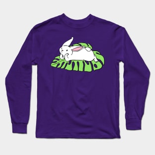 Monstera Leaf Bunny II Long Sleeve T-Shirt